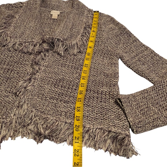 CHICO’S - Women’s Freida Fringed Open Cardigan Sweater Jacket Chico’s 1 - Size M - Picture 8 of 13